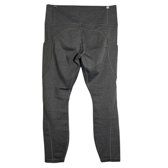 Athleta Up For Anything 7/8 Tights SIZE M Heather Gray Yoga Pant Zipper Pocket - Picture 3 of 13